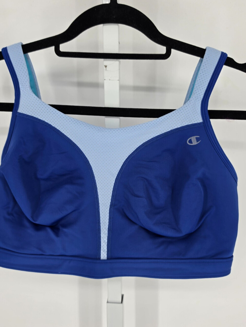 Champion Womens Sz L High Impact Sports Bra Dark and Light Blue